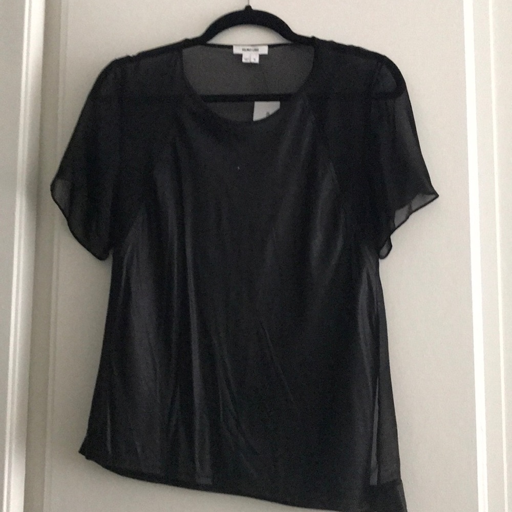 Black blouse w/ sheer sleeves